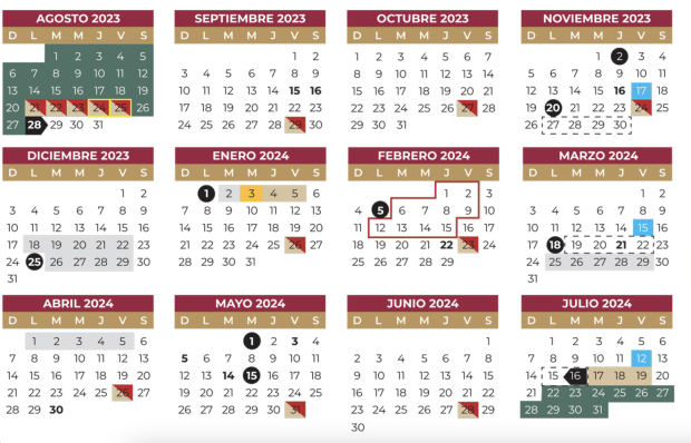 Calendario SEP 2023-2024