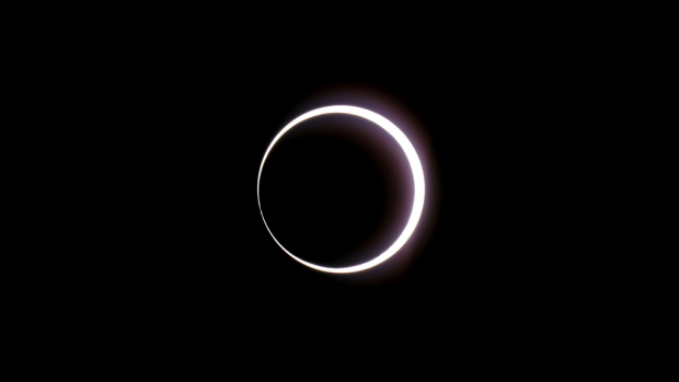 Anillo de fuego provocado por el eclipse solar anular, visto desde Utah.