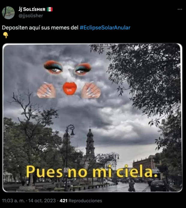Los memes del eclipse solar lunar en México.
