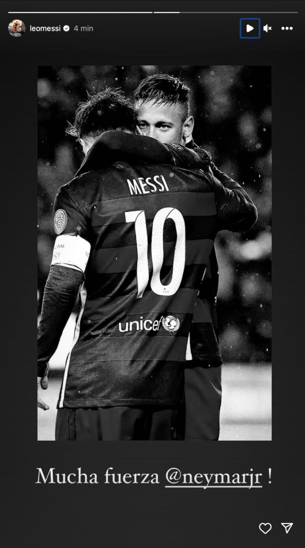 Lionel Messi mandó emotivo mensaje a Neymar Jr.