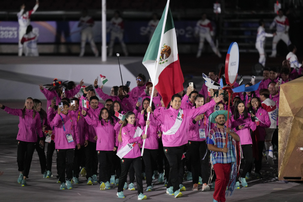 La Delegación mexicana, ayer, en el Estadio Nacional de Chile.