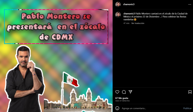 En redes sociales circula el rumor de que Pablo Montero se presentará en el Zócalo de la Ciudad de México.
