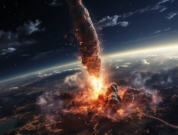IA revela cómo se vería el impacto del Cometa Diablo en la Tierra.