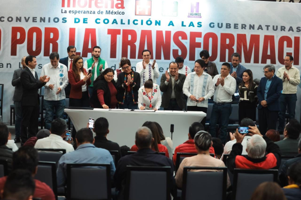 Alianza Morena-PT-PVEM firma acuerdo de coalición en CDMX, Jalisco, Tabasco y Yucatán