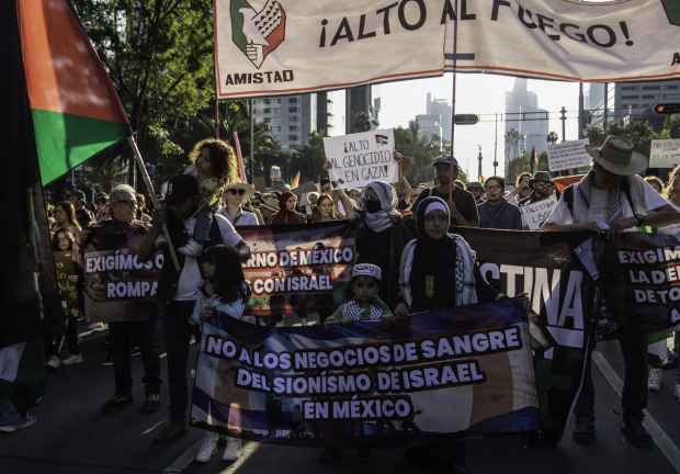 En fotografía de archivo, una marcha por Palestina en CDMX.