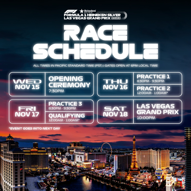 Itinerario del Gran Premio de Las Vegas 2023