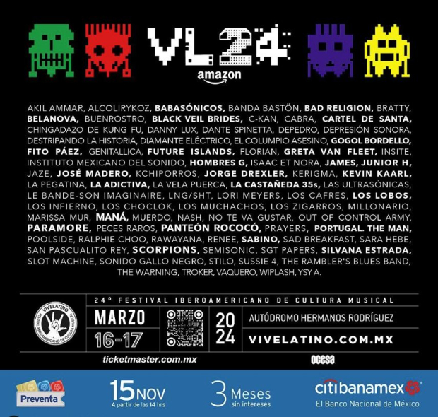 Cartel completo del Vive Latino 2024