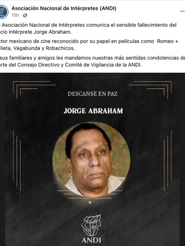 Muere el actor Jorge Abraham