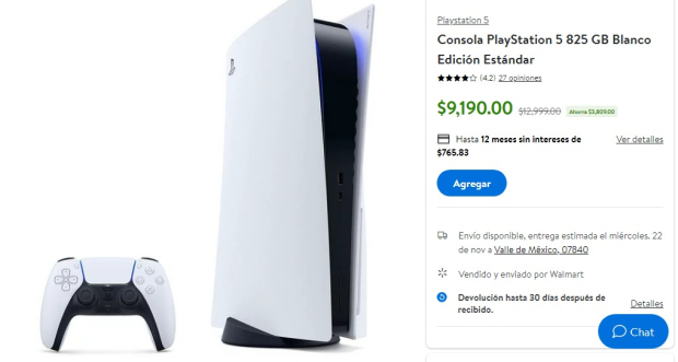 Por el Buen Fin y el Fin Irresistible 2023, la consola del PlayStation 5 con memoria de 825 GB  en color blanco bajó su precio en 3 mil 700 pesos.