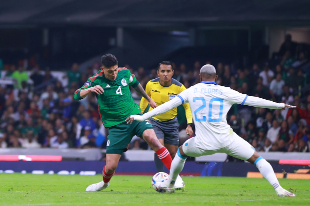 Una acción del México vs Honduras, Cuartos de final vuelta de la Liga de Naciones de Concacaf