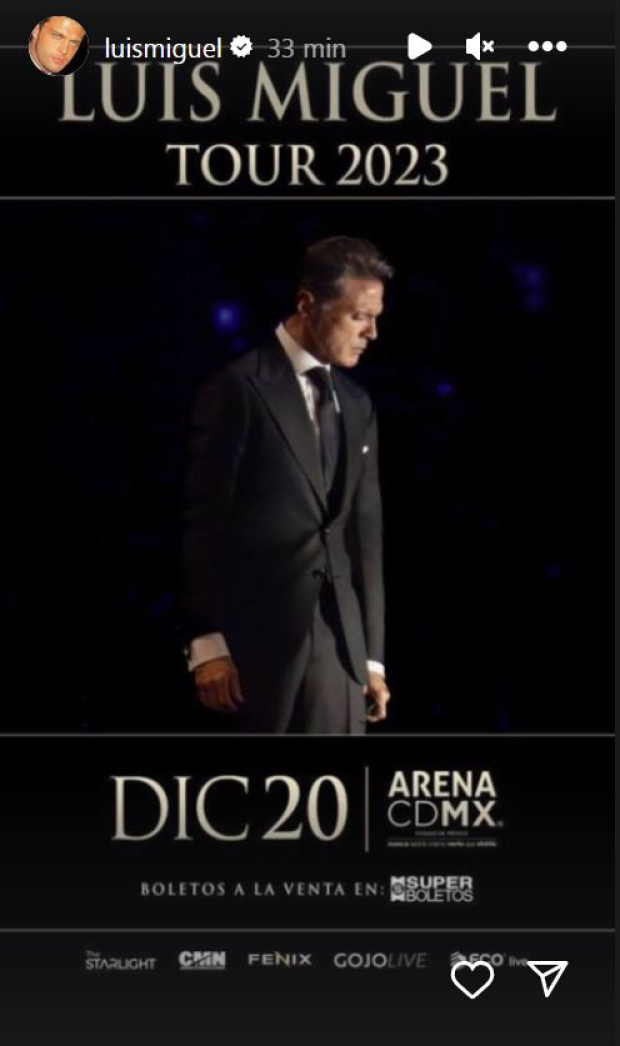 Luis Miguel anuncia nueva fecha en la Arena Ciudad de México