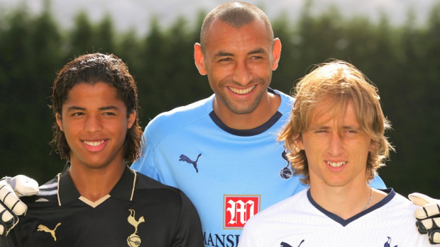 Giovani dos Santos y Luka Modric cuando ficharon por el Tottenham