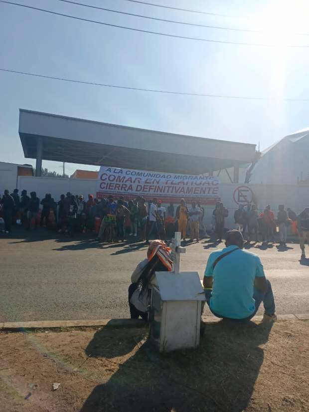Aspectos de la oficina de la Comisión Mexicana de Ayuda a Refugiados (Comar), en Tláhuac, que cerró “definitivamente”.