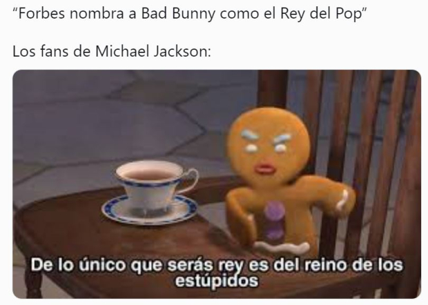 Memes de Bad Bunny nombrado El Rey del Pop como Michael Jackson