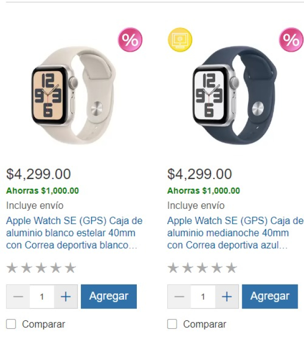 Costco tiene en oferta dos diseños del Apple Watch SE GPS.