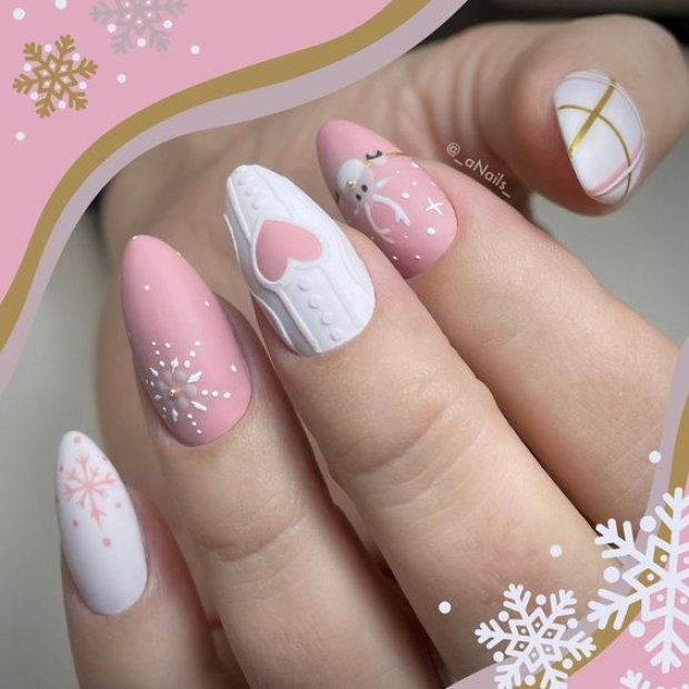 Incluso el rosa pastel es una alternativa de color para llevar en tu nail art de temporada