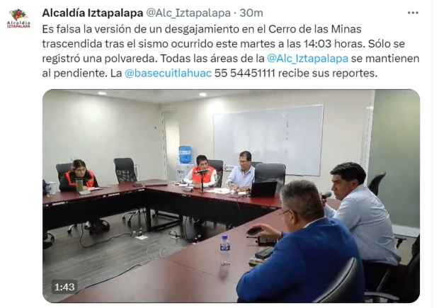Las autoridades de Iztapalapa desmienten el dejamiento del Cerro las Minas.