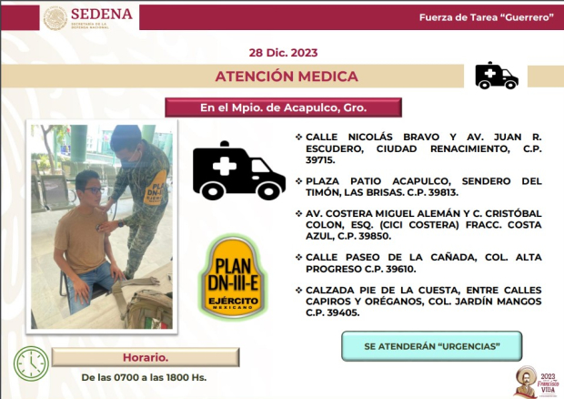 Atención médica en Acapulco.
