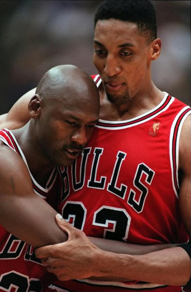 Scottie Pippen y Michael Jordan en los Chicago Bulls