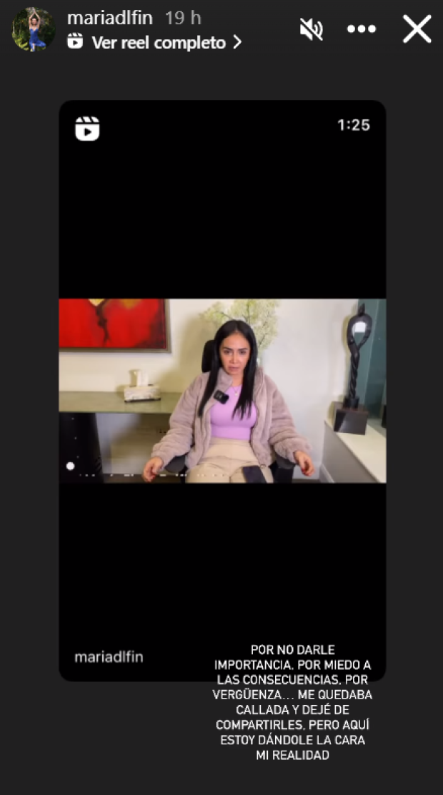 Captura de pantalla de la esposa de "El Mimoso", quien compartió le video donde denuncia publicamente al cantante.