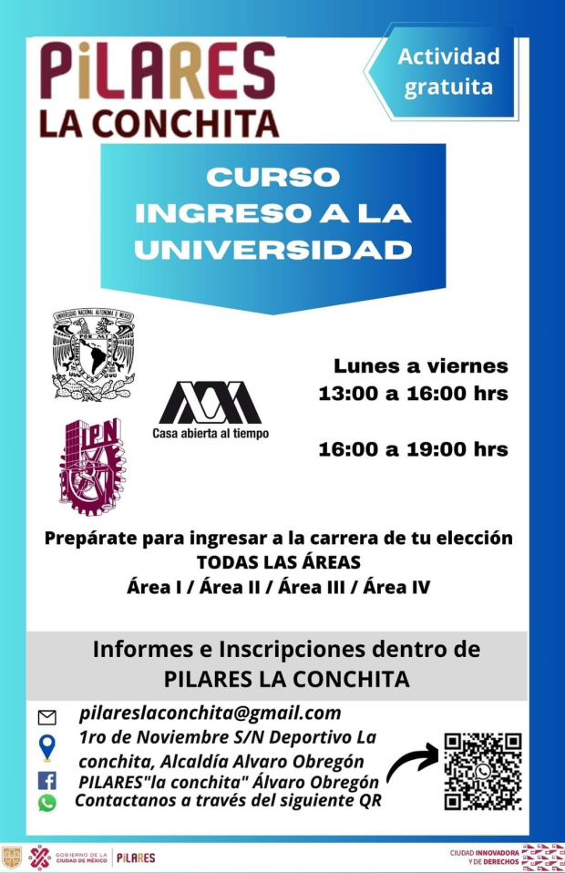 Curso gratuito de Pilares para entrar a la UNAM.
