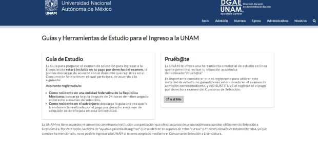 La Guía UNAM 2024 se puede descargar 24 horas horas después.