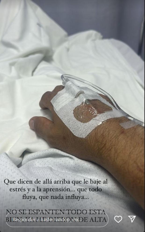 Luis Fernando Peña publicó foto desde el hospital