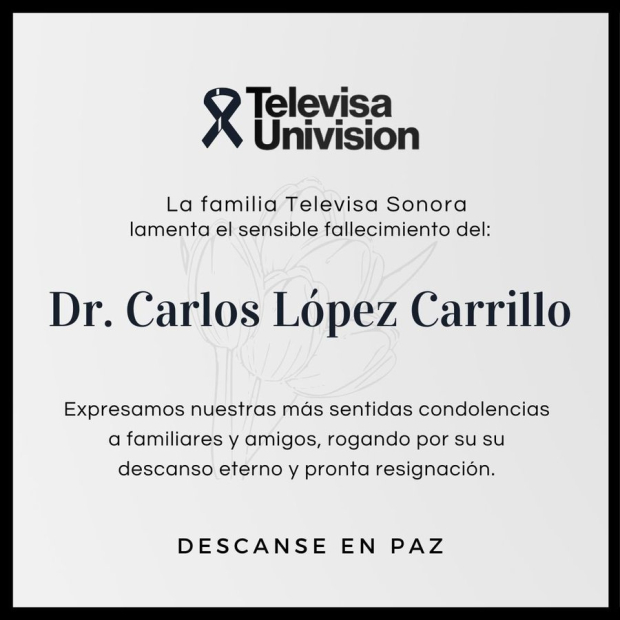 Lamentan muerte del doctor Carlos López Carrillo