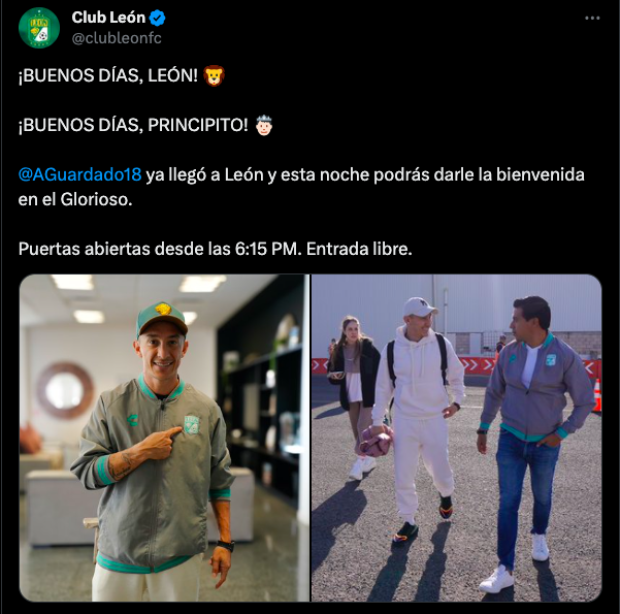 Andrés Guardado llegó a León