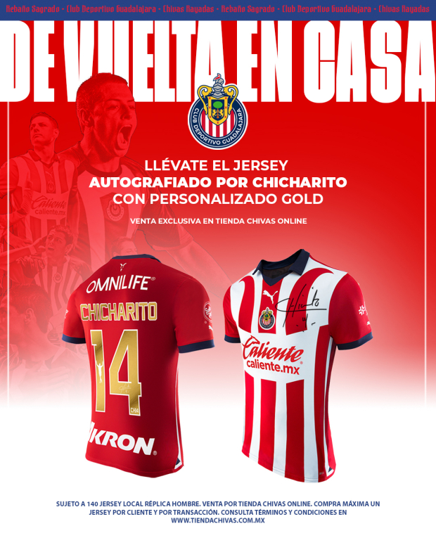 Chivas lanza edición especial de jersey con firma de ‘Chicharito’ Hernández