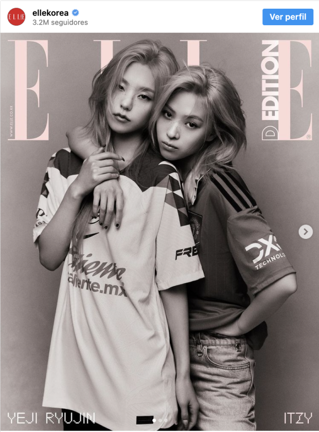 Yeji y Ryujin en la portada de ELLE Korea