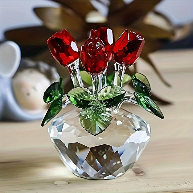 Las flores de cristal también son una buena alternativa para regalar.