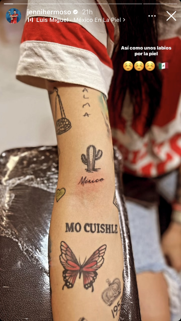 Jennifer Hermoso presume su nuevo tatuaje en honor a México