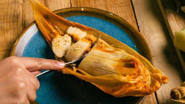 Los tamales son un platillo tradicional.