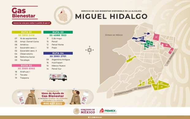Gas Bienestar en Miguel Hidalgo.