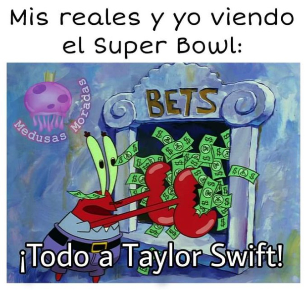 Memes de Taylor Swift ganando el Super Bowl