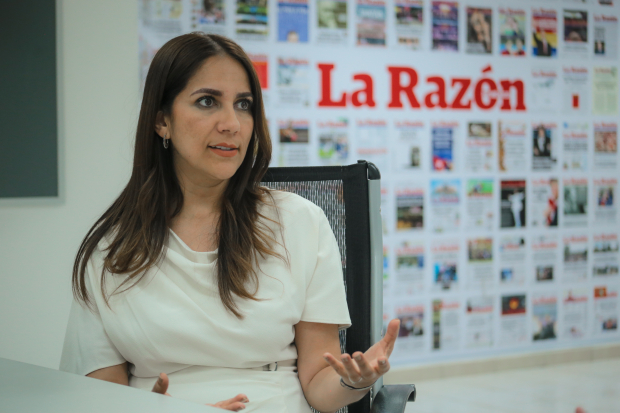 Libia García Muñoz Ledo durante la entrevista con La Razón, el pasado martes.