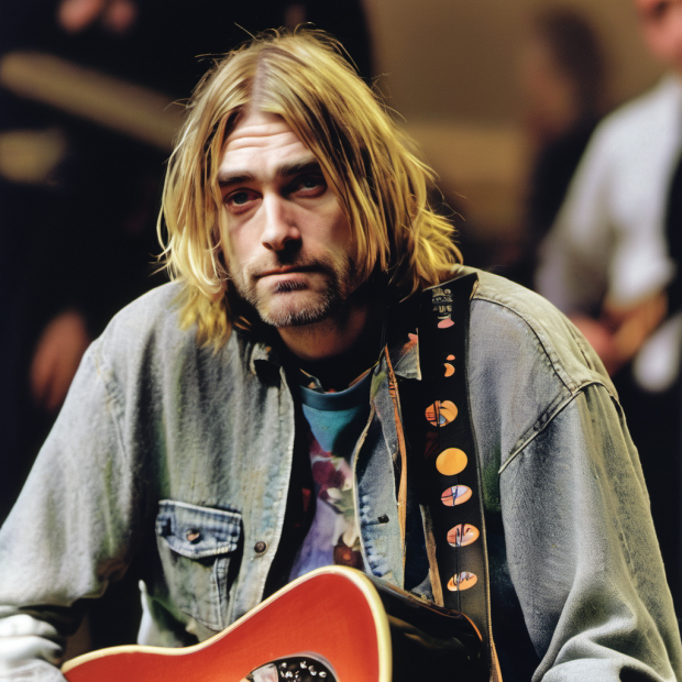 Así luciría Kurt Cobain con 75 años de acuerdo con la IA.
