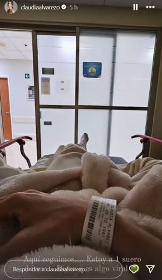 Claudia Álvarez en el hospital