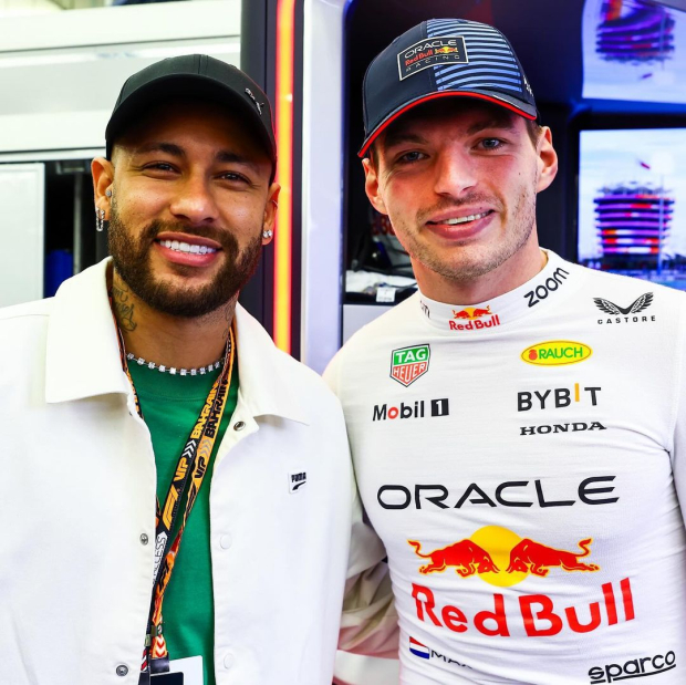 Neymar convivió con los pilotos de Red Bull en el Gran Premio de Bahréin de F1
