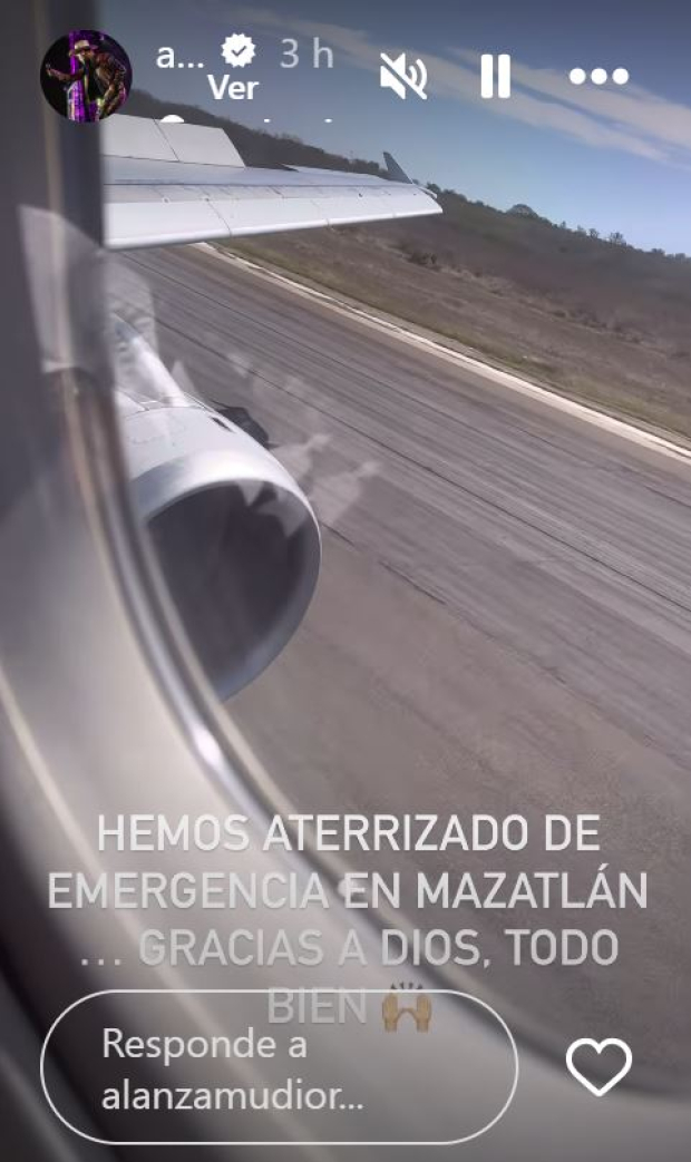 Mi Banda el Mexicano aterriza de emergencia