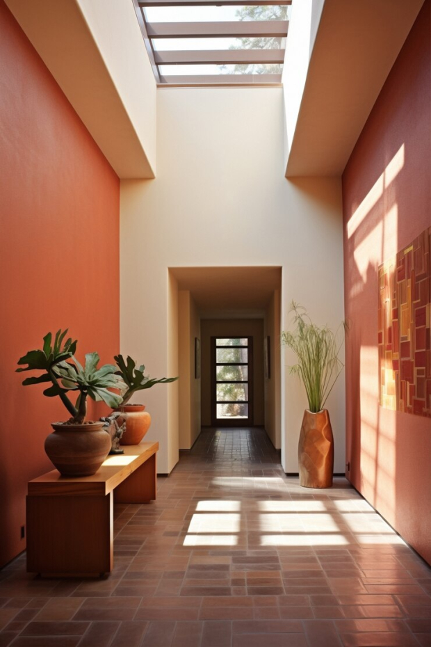 Se recomienda que las plantas se coloquen en pasillos con luz natural.