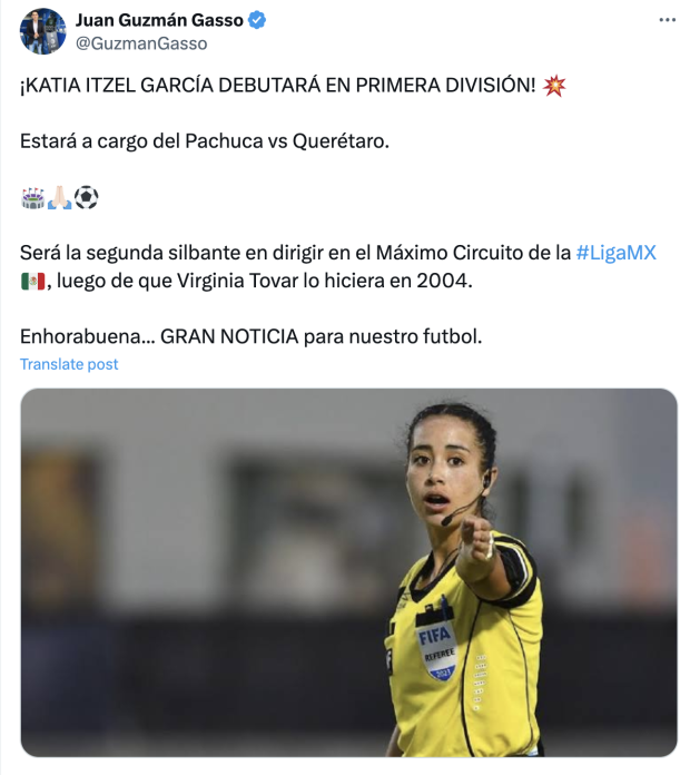 Katia Itzel García será la segunda mujer en la historia en ser árbitra en un partido de la Liga MX.
