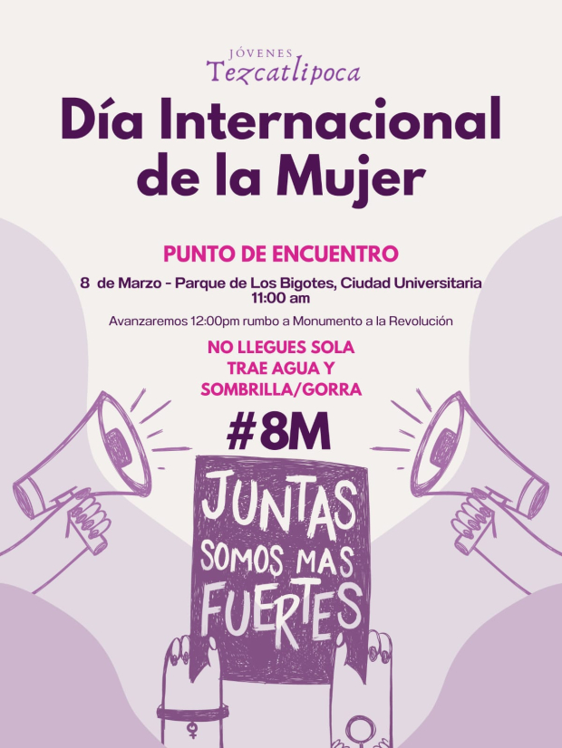 Mujeres organizadas llevarán a cabo actividades por el 8M en la UNAM y marcharán juntas.