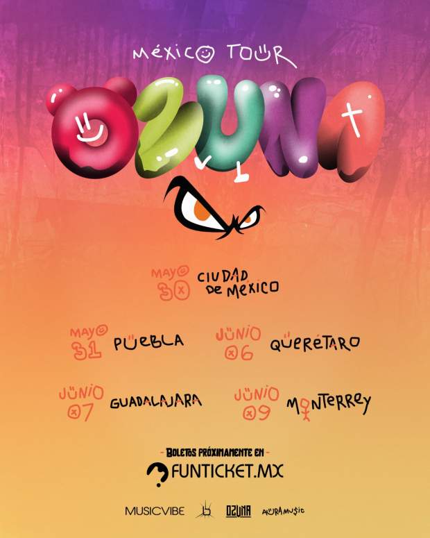 Fecha y lugar de los conciertos de Ozuna en México.