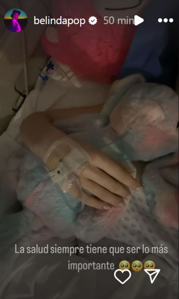 Belinda publica foto desde el hospital