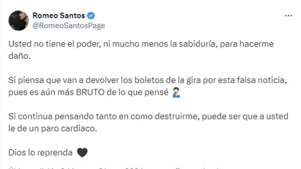 Mensaje de Romeo Santos