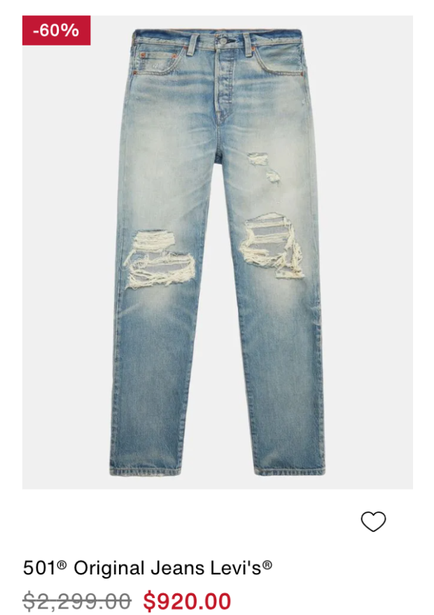 Los jeans con descuento están ofertados en 60 por ciento en la página de Levi's.