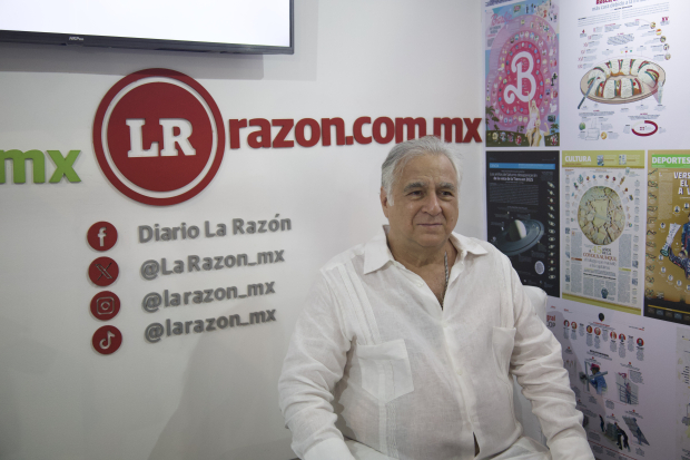 El titular de la Sectur, Miguel Torruco Marqués, ayer en entrevista con La Razón.