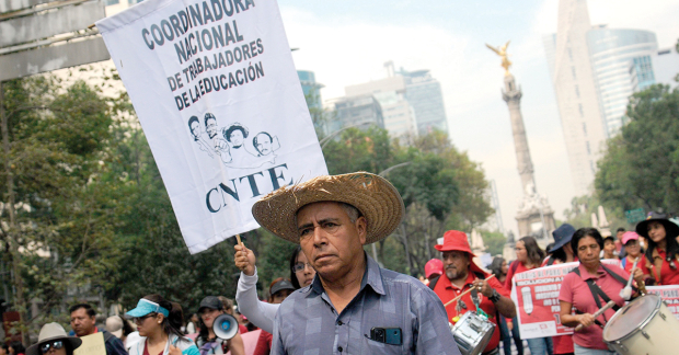Marcha de la CNTE, el pasado 15 de abril en la CDMX.